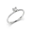 Anillo de Compromiso Solitario El Primer si Platino Diamante Corte Brillante Anillo de Compromiso Solitario El Primer si Platino Diamante Corte Brillante