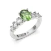 Anillo de Compromiso Solitario Esencia Platino Diamante Corte Ovalado