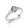 Anillo de Compromiso Tricillo Estela Platino Zafiro