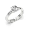 Anillo de Compromiso Solitario Latido Platino Diamante Corte Brillante Anillo de Compromiso Solitario Latido Platino Diamante Corte Brillante