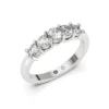 Anillo de Compromiso Quintillo Luz Platino Diamante Corte Brillante Anillo de Compromiso Quintillo Luz Platino Diamante Corte Brillante