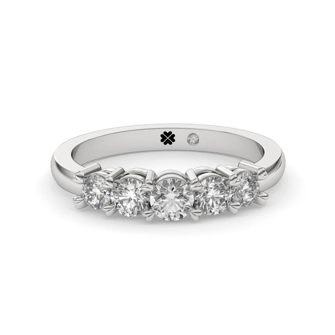 Anillo de Compromiso Quintillo Luz Platino Diamante Corte Brillante Anillo de Compromiso Quintillo Luz Platino Diamante Corte Brillante - Imagen 5