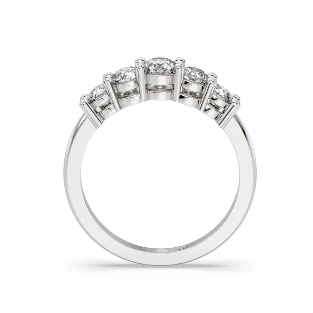 Anillo de Compromiso Quintillo Luz Platino Diamante Corte Brillante Anillo de Compromiso Quintillo Luz Platino Diamante Corte Brillante - Imagen 6