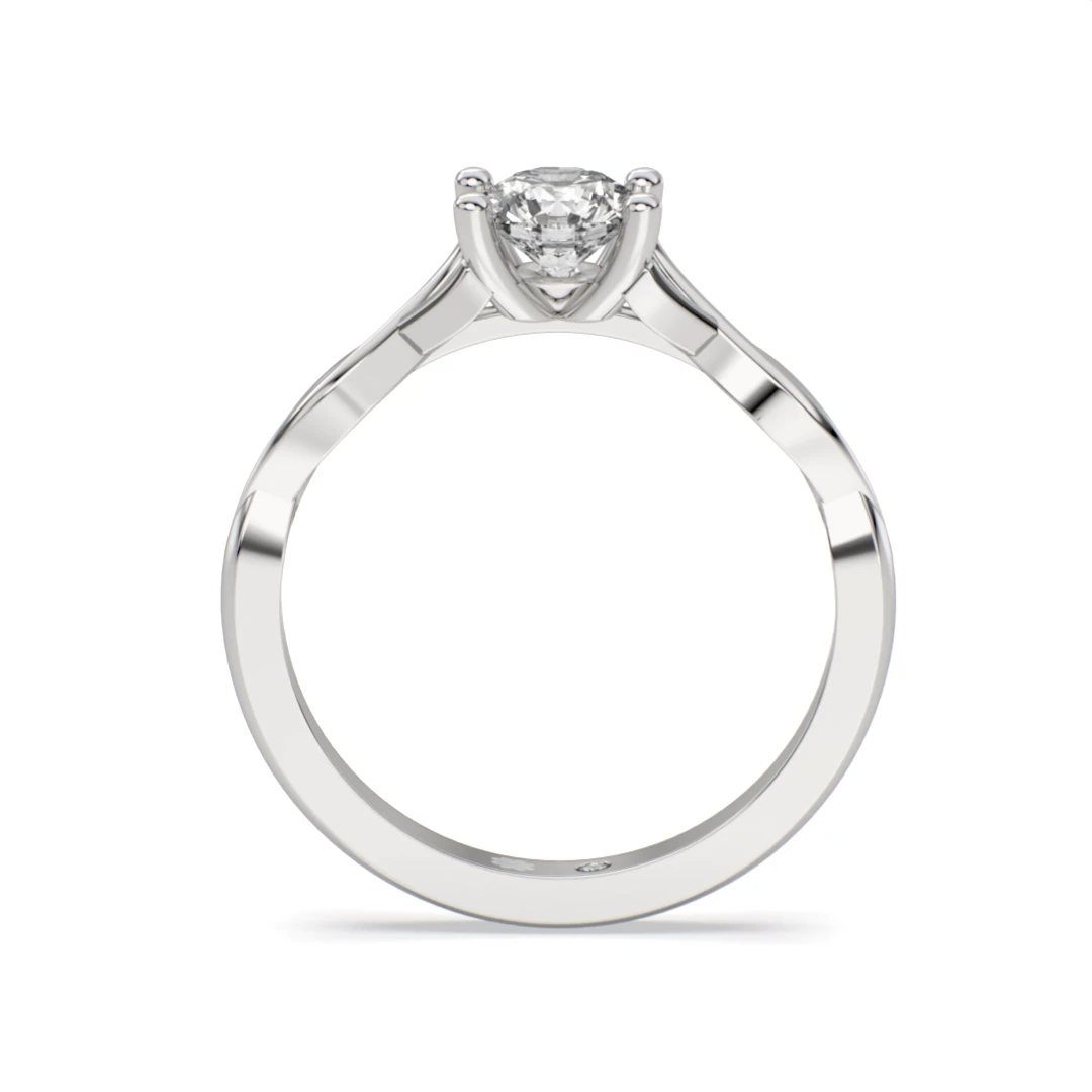 Anillo de Compromiso Solitario Mar Platino Diamante Corte Brillante Anillo de Compromiso Solitario Mar Platino Diamante Corte Brillante - Imagen 6