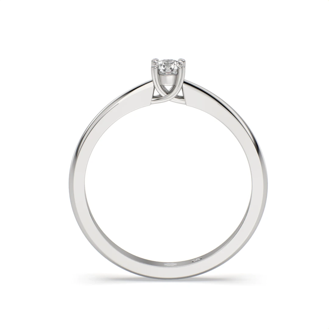 Anillo de Compromiso Solitario Momento Platino Diamante Corte Brillante Anillo de Compromiso Solitario Momento Platino Diamante Corte Brillante - Imagen 6