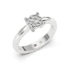 Anillo de Compromiso Solitario Nacer Platino Diamante Corte Brillante Anillo de Compromiso Solitario Nacer Platino Diamante Corte Brillante