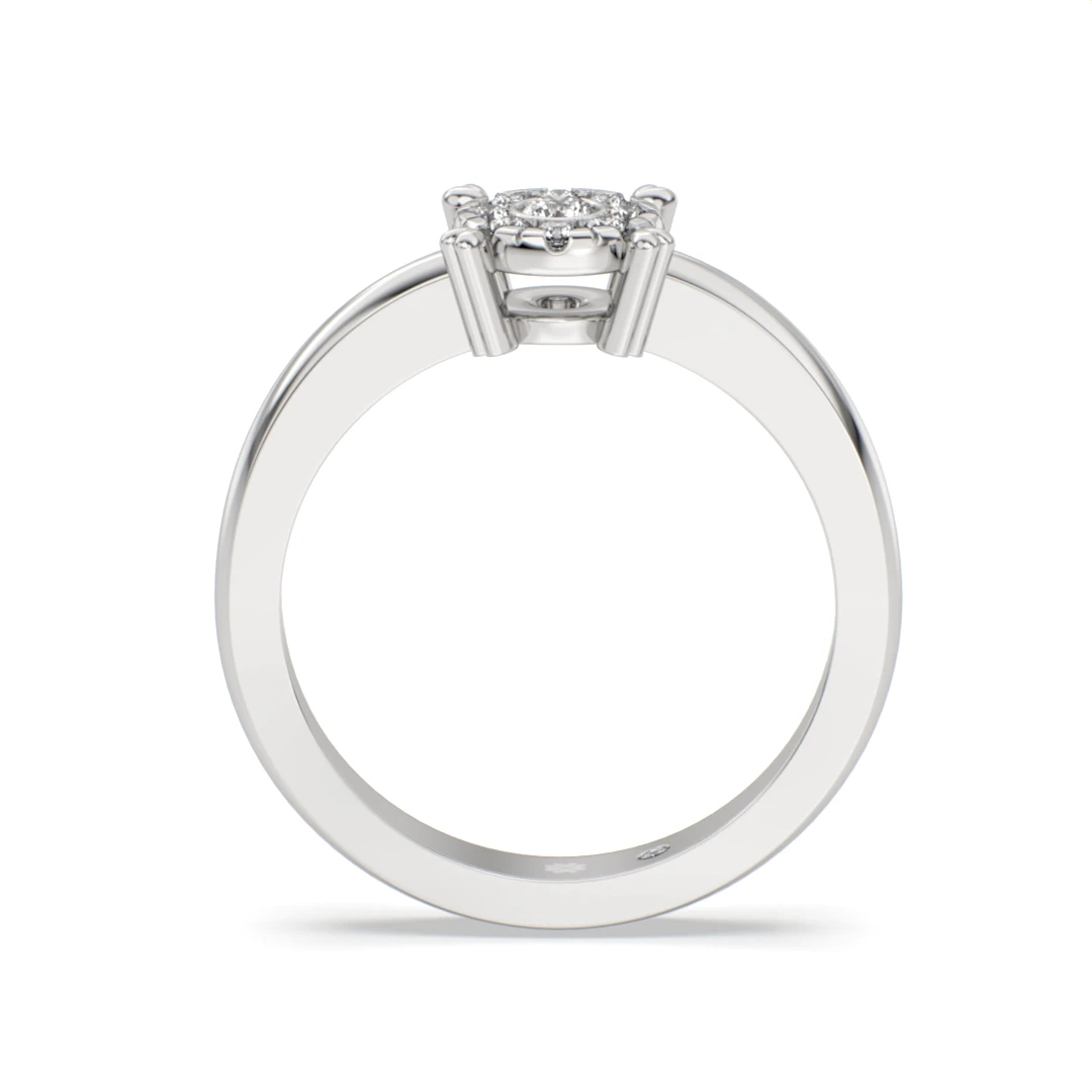 Anillo de Compromiso Solitario Nacer Platino Diamante Corte Brillante Anillo de Compromiso Solitario Nacer Platino Diamante Corte Brillante - Imagen 6