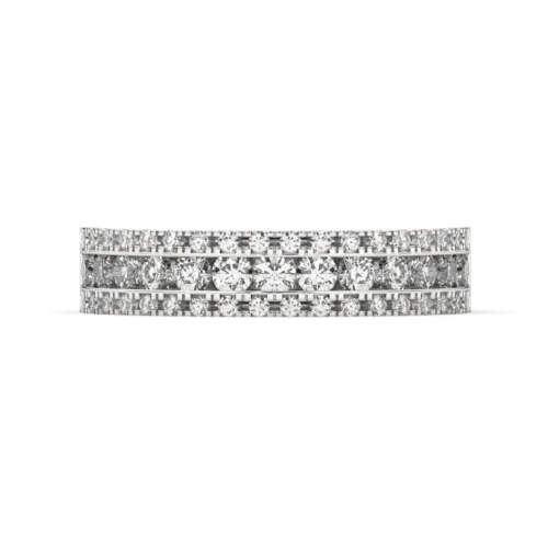 Anillo de Compromiso Cintillo Nefeli Platino Diamantes