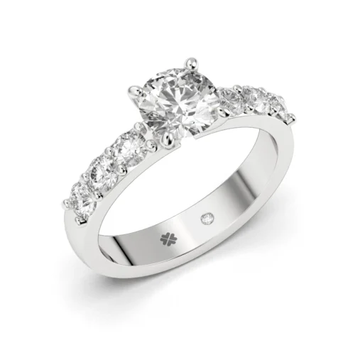 Anillo de Compromiso Solitario Nexo Platino Diamante Corte Brillante