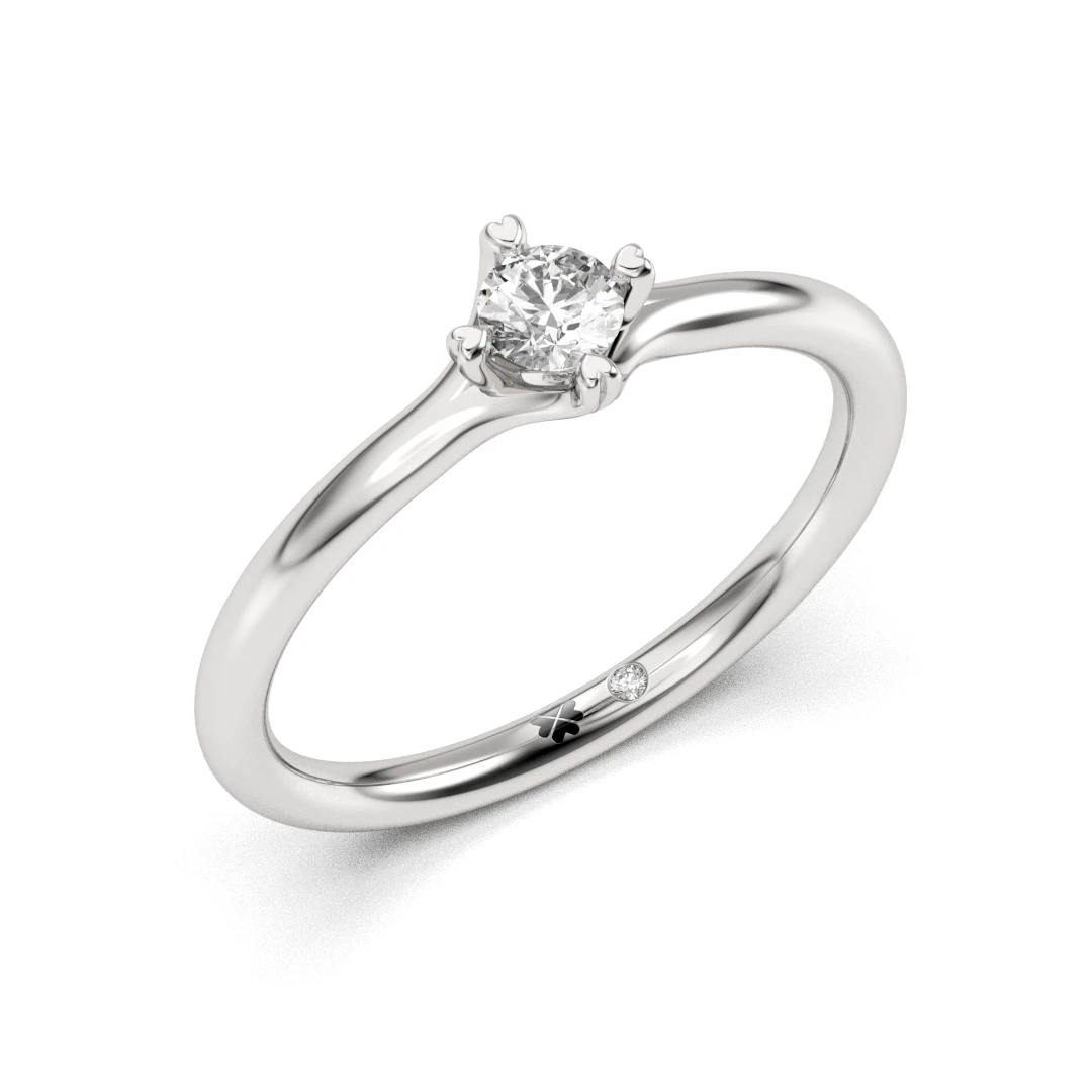 Anillo de Compromiso Solitario Prima Platino Diamante Corte Brillante Anillo de Compromiso Solitario Prima Platino Diamante Corte Brillante