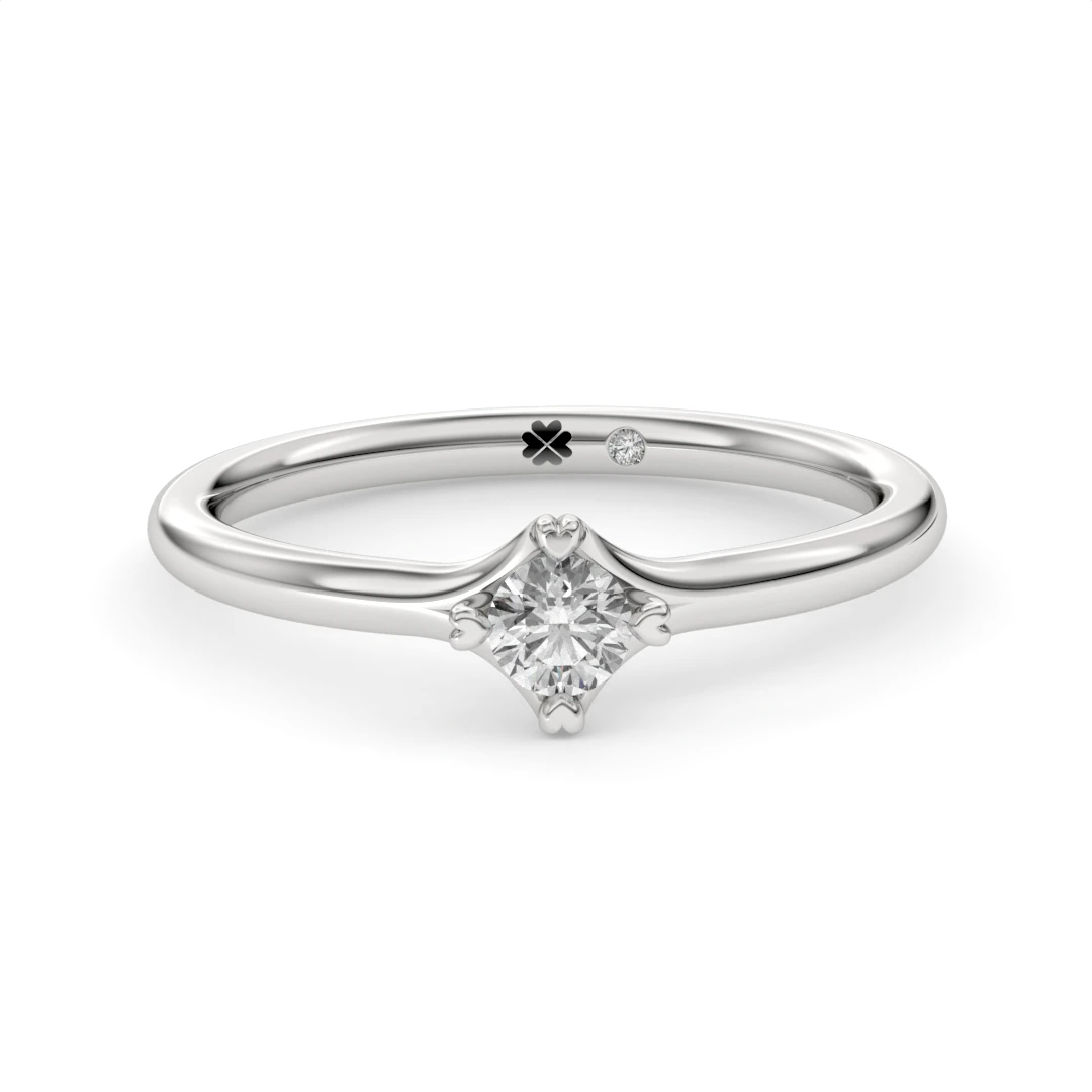 Anillo de Compromiso Solitario Prima Platino Diamante Corte Brillante Anillo de Compromiso Solitario Prima Platino Diamante Corte Brillante - Imagen 5