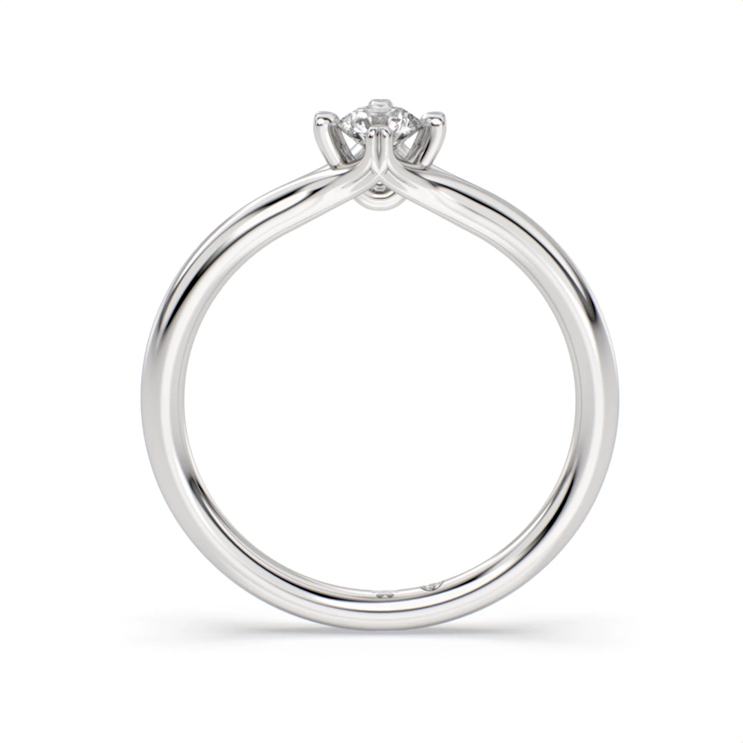 Anillo de Compromiso Solitario Prima Platino Diamante Corte Brillante Anillo de Compromiso Solitario Prima Platino Diamante Corte Brillante - Imagen 6