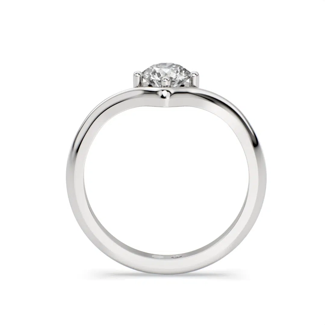 Anillo de Compromiso Solitario Reflejo Platino Diamante Corte Brillante Anillo de Compromiso Solitario Reflejo Platino Diamante Corte Brillante - Imagen 6