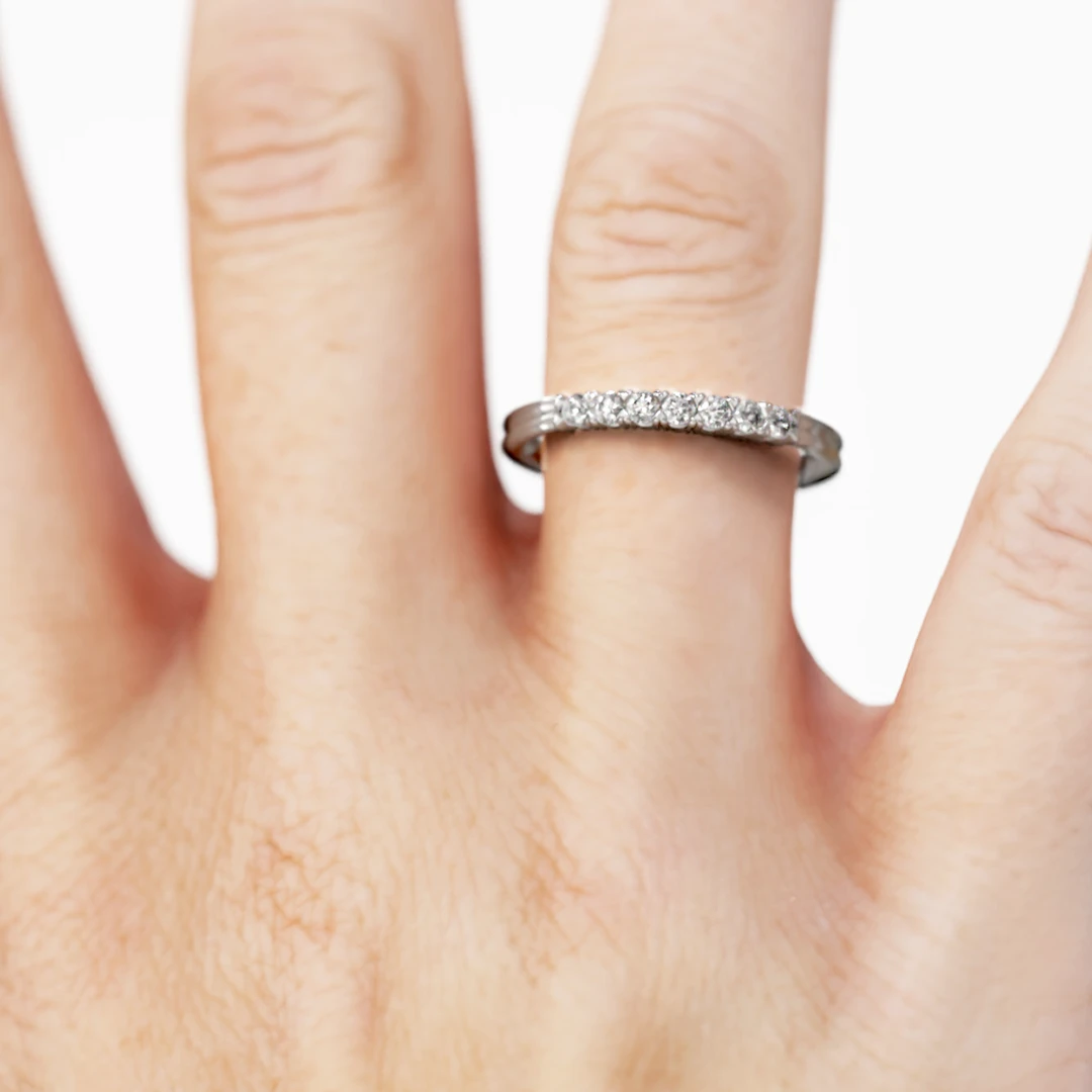 Anillo de Compromiso Cintillo Renacer Platino Diamante Corte Brillante Anillo de Compromiso Cintillo Renacer Platino Diamante Corte Brillante - Imagen 3
