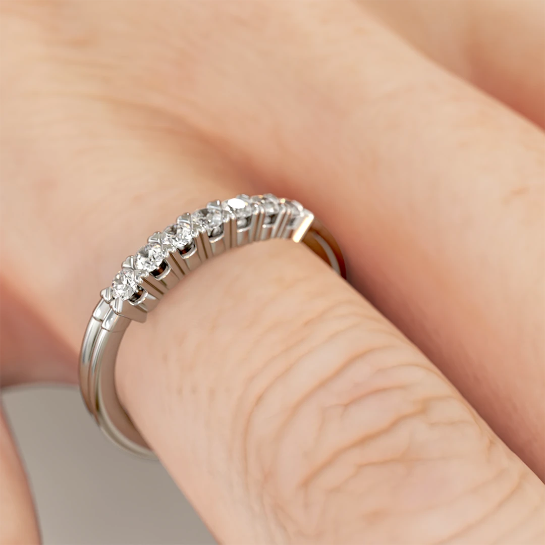Anillo de Compromiso Cintillo Renacer Platino Diamante Corte Brillante Anillo de Compromiso Cintillo Renacer Platino Diamante Corte Brillante - Imagen 4