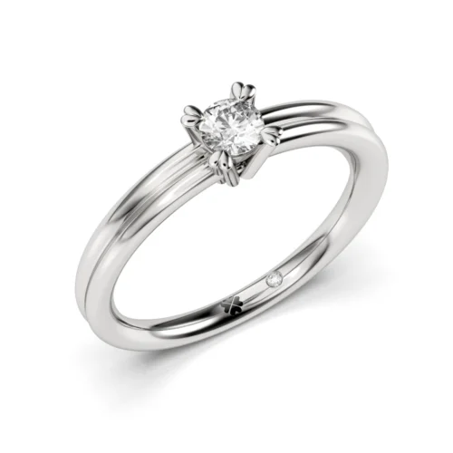 Anillo de Compromiso Solitario Rumbo Platino Diamante Corte Brillante Anillo de Compromiso Solitario Rumbo Platino Diamante Corte Brillante