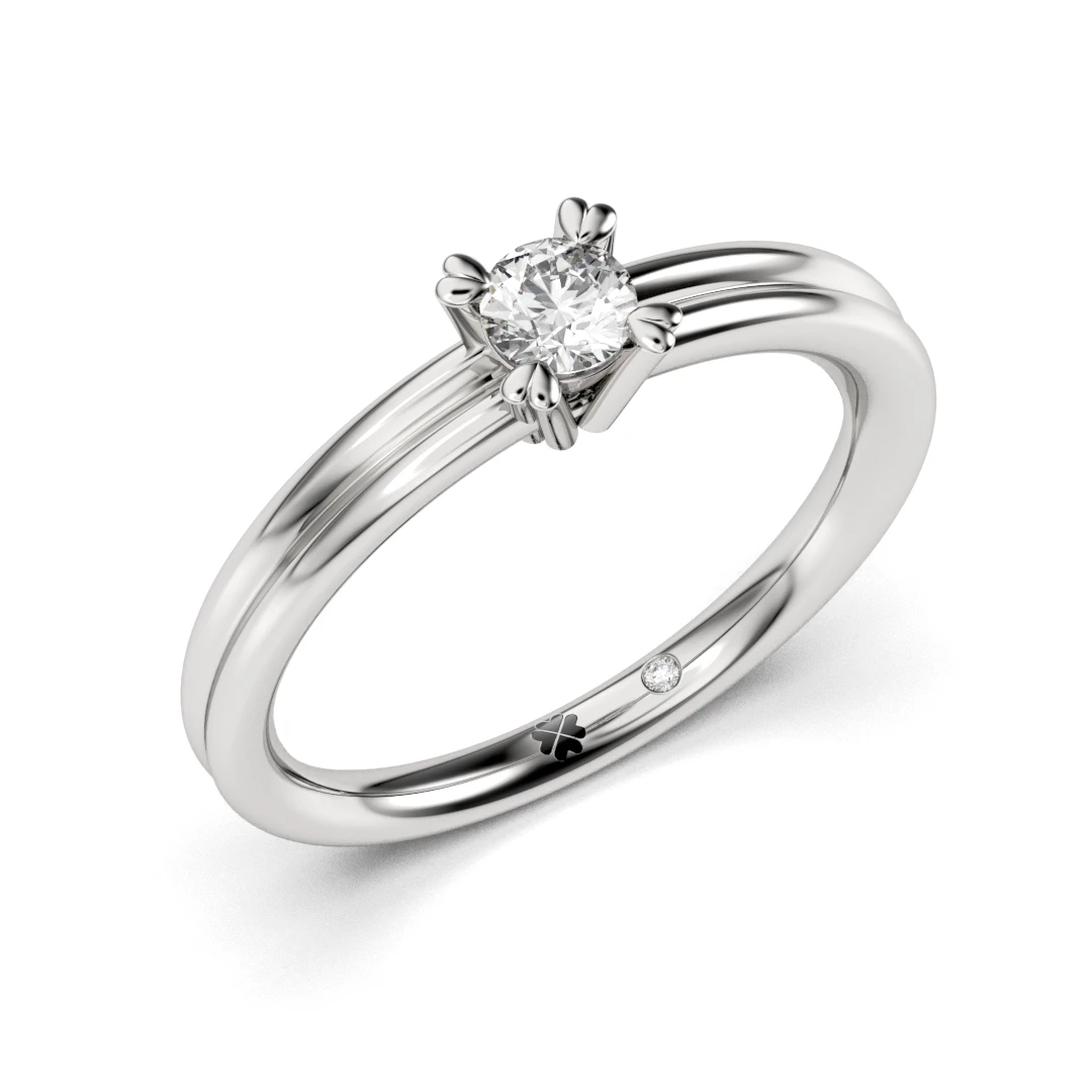 Anillo de Compromiso Solitario Rumbo Platino Diamante Corte Brillante Anillo de Compromiso Solitario Rumbo Platino Diamante Corte Brillante