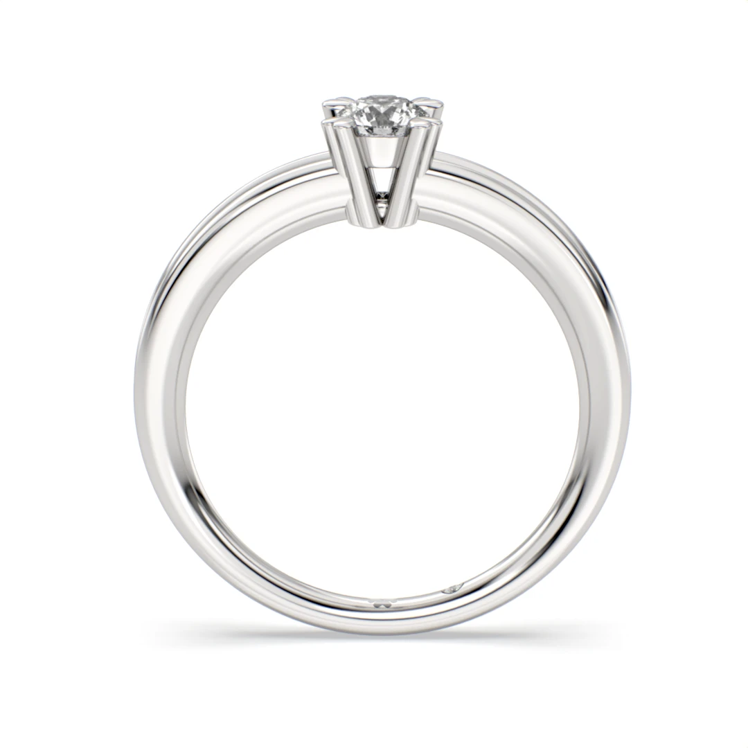 Anillo de Compromiso Solitario Rumbo Platino Diamante Corte Brillante Anillo de Compromiso Solitario Rumbo Platino Diamante Corte Brillante - Imagen 6