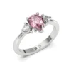 Anillo de Compromiso Tricillo Siempre tu Platino Diamante Corte Pera