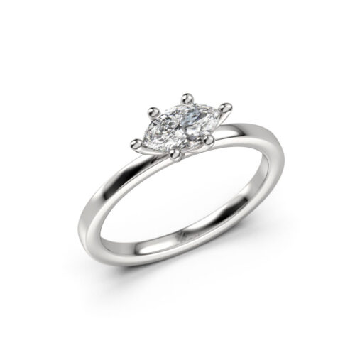 Anillo de Compromiso Solitario Jubar Oro blanco 18kt Anillo de Compromiso Solitario Jubar Platino