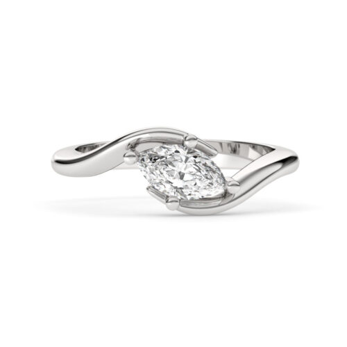 Anillo de Compromiso Solitario Marchionis Oro Blanco 18KT Anillo de Compromiso Solitario Marchionis Oro Blanco 18KT