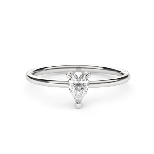 Anillo de Compromiso Solitario Stilla Oro Blanco 18kt