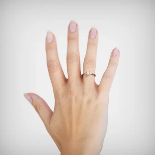 Alternative view of Anillo de Compromiso Solitario Stilla Platino