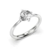 Anillo de Compromiso Solitario Vela Platino Diamante Corte Brillante Anillo de Compromiso Solitario Vela Platino Diamante Corte Brillante
