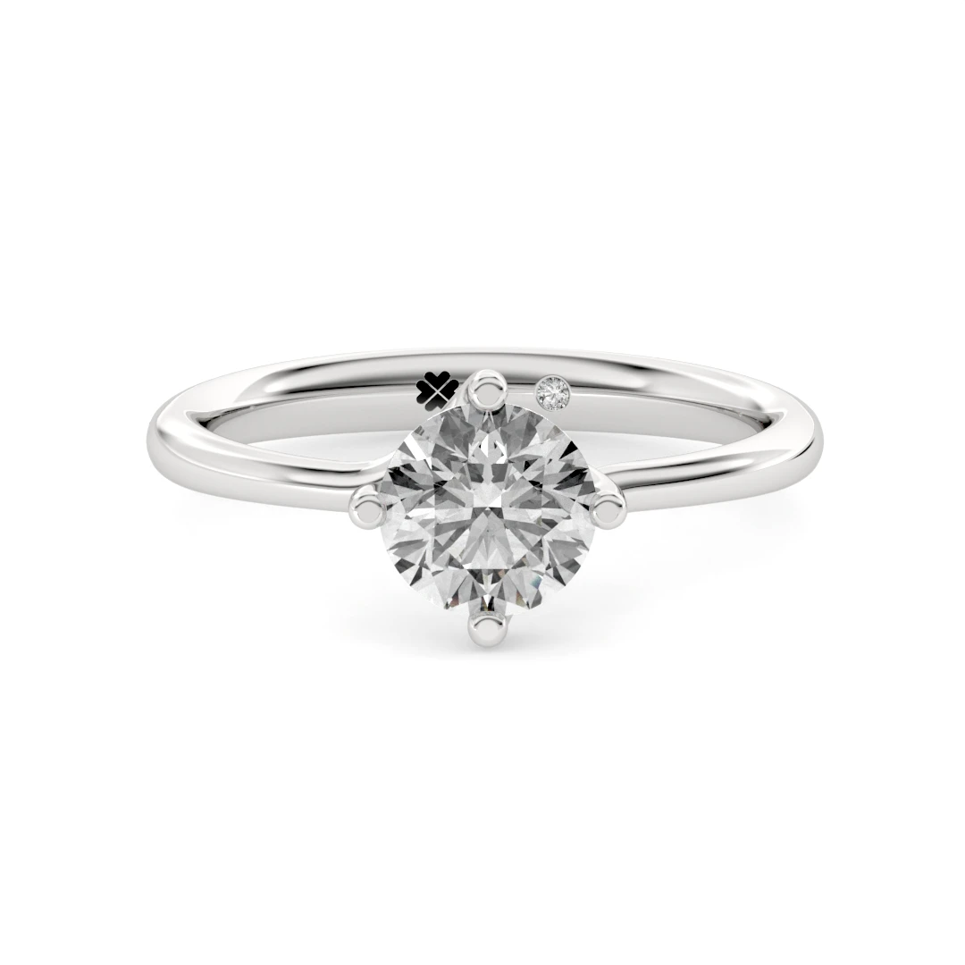 Anillo de Compromiso Solitario Vela Platino Diamante Corte Brillante Anillo de Compromiso Solitario Vela Platino Diamante Corte Brillante - Imagen 5