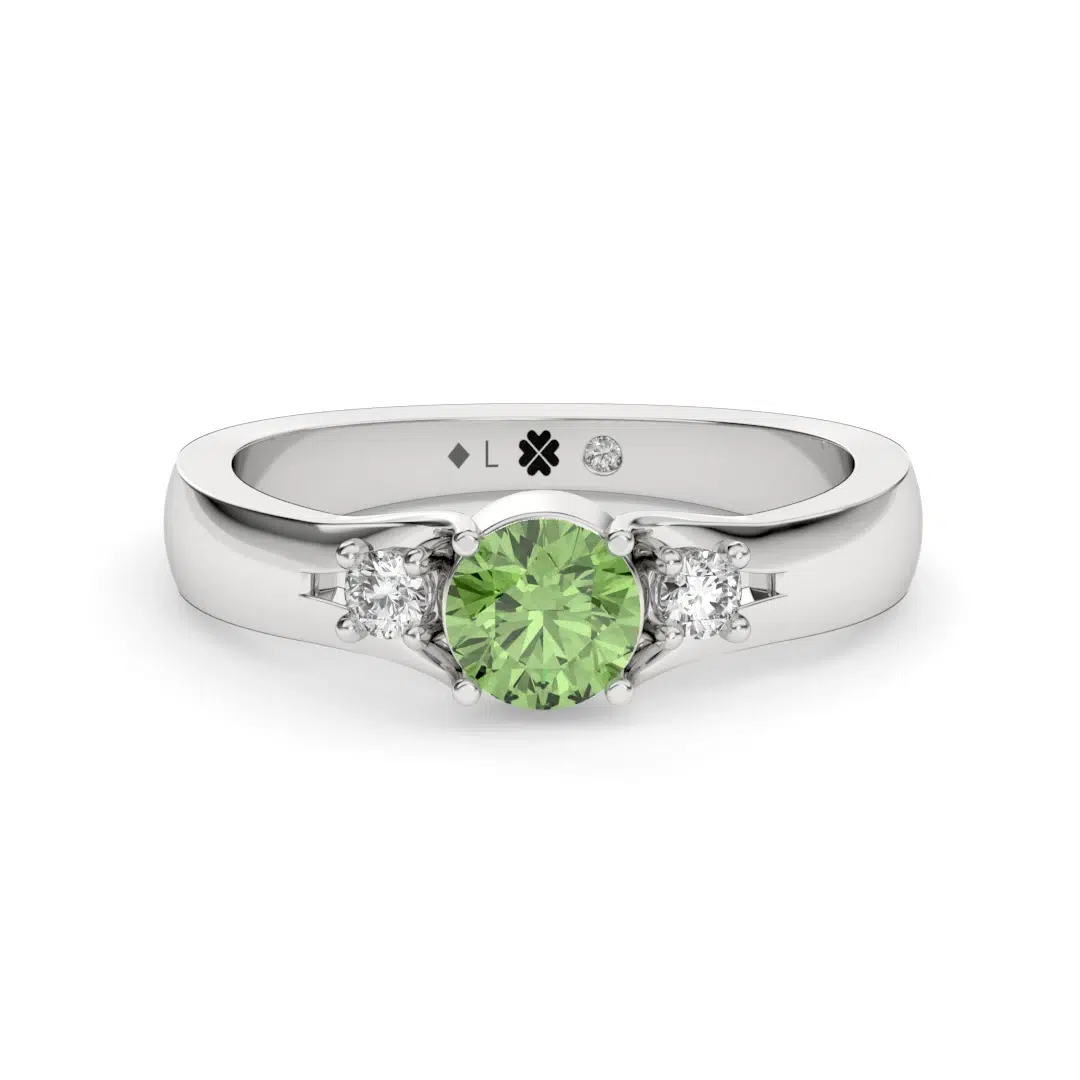 Anillo de Compromiso Tricillo Vínculo Platino Diamante Corte Brillante Anillo de Compromiso Tricillo Vínculo Platino Diamante Corte Brillante - Imagen 5