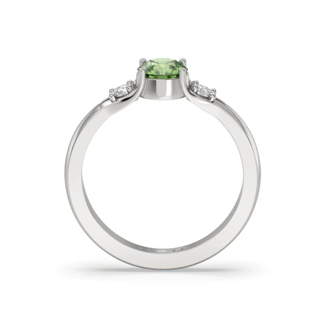 Anillo de Compromiso Tricillo Vínculo Platino Diamante Corte Brillante Anillo de Compromiso Tricillo Vínculo Platino Diamante Corte Brillante - Imagen 6