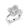 Anillo de Compromiso Vintage Amelia Platino Diamante Corte Brillante