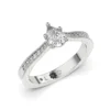 Anillo de Compromiso Vintage Anastasia Platino Diamante Corte Pera Anillo de Compromiso Vintage Anastasia Platino Diamante Corte Pera
