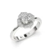 Anillo de Compromiso Vintage Isabella Platino Diamante Corte Brillante