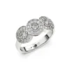 Anillo de Compromiso Vintage Memoria Platino Diamante Corte Brillante