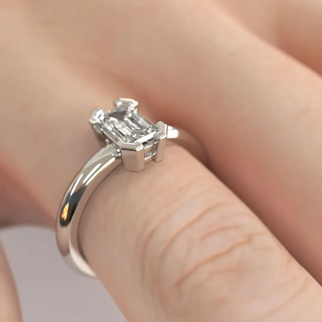 Anillo de Compromiso Solitario Destinata Platino Anillo de Compromiso Solitario Destinata Platino - Imagen 4