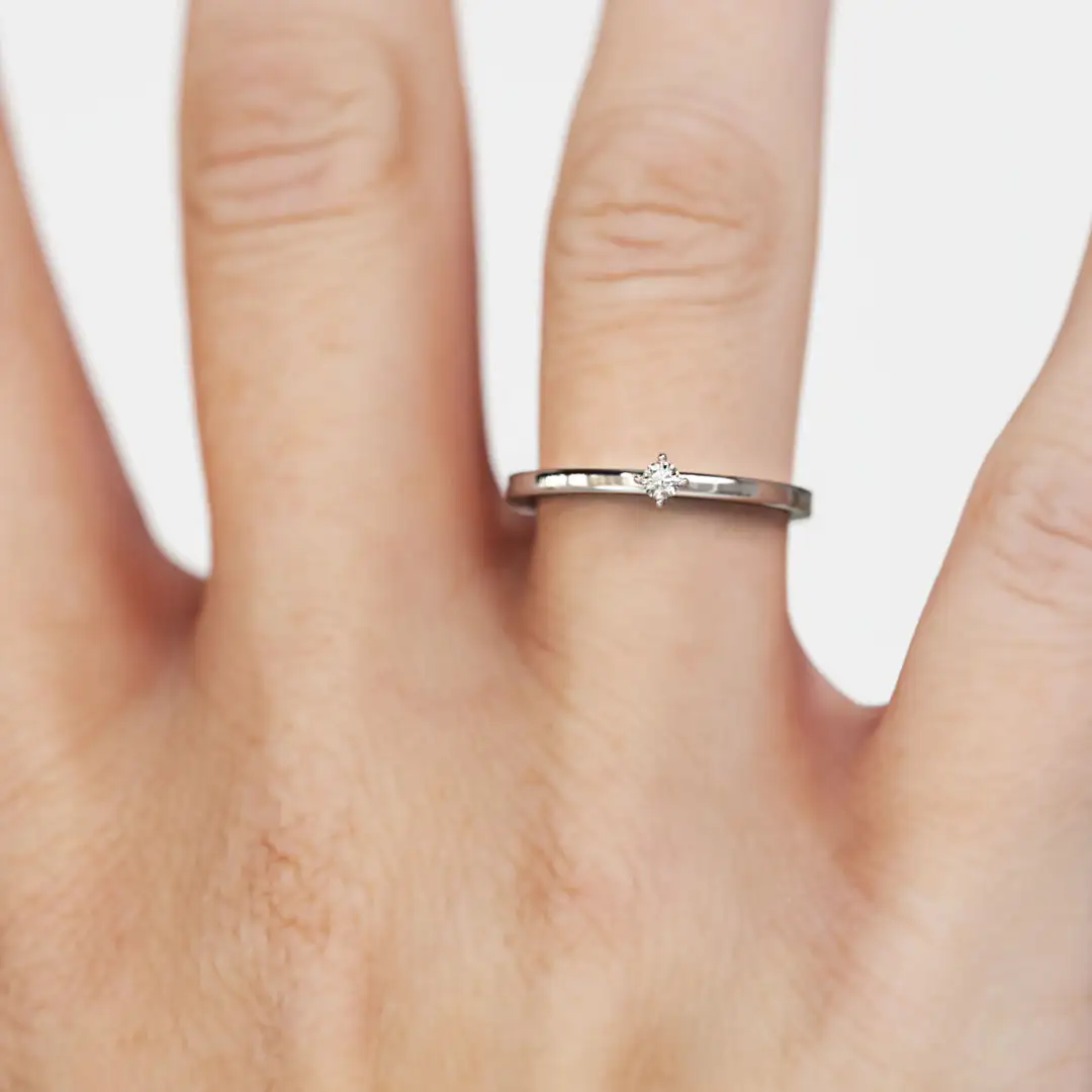 Anillo de Compromiso Solitario Dilectio Platino Anillo de Compromiso Solitario Dilectio Platino - Imagen 3