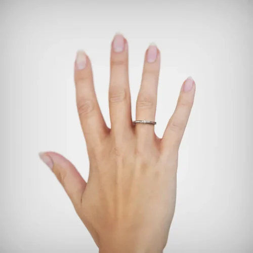 Alternative view of Anillo de Compromiso Solitario Dilectio Platino