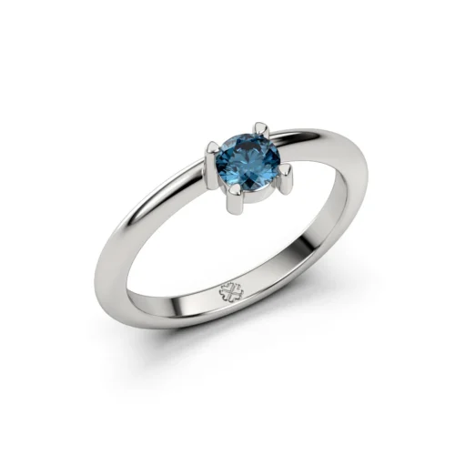 Anillo Solitario Aenean Blue Platino Anillo Solitario Aenean Blue Platino