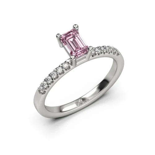 Anillo Solitario Aenean Emerald Luxy Platino Anillo Solitario Aenean Emerald Luxy Platino