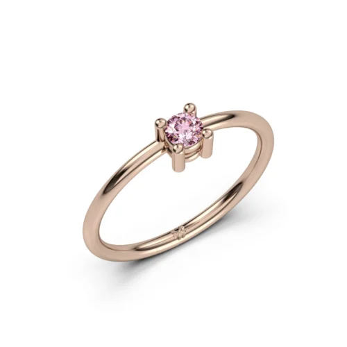 Anillo Solitario Aenean Pink Oro Rosa 18kt Anillo Solitario Aenean Pink Oro Rosa 18kt