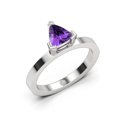 Anillo Solitario Aenean Trillon Platino Anillo Solitario Aenean Trillon Platino