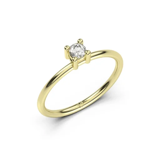 Anillo Solitario Aenean Yellow Oro Amarillo 18kt Anillo Solitario Aenean Yellow Oro Amarillo 18kt
