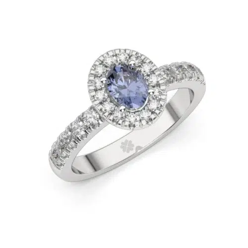 Anillo Halo Aria Blue Platino Anillo Halo Aria Blue Platino