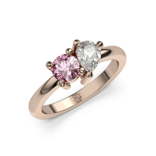 Anillo Duetto Caprys Pink Oro Rosa 18kt Anillo Duetto Caprys Pink Oro Rosa 18kt