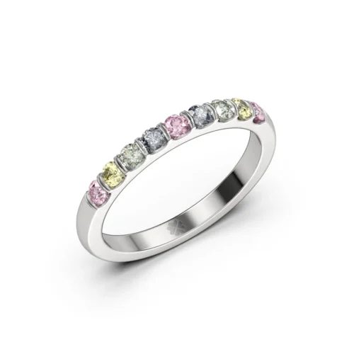 Anillo Cintillo Cinis Rainbow Platino Anillo Cintillo Cinis Rainbow Platino