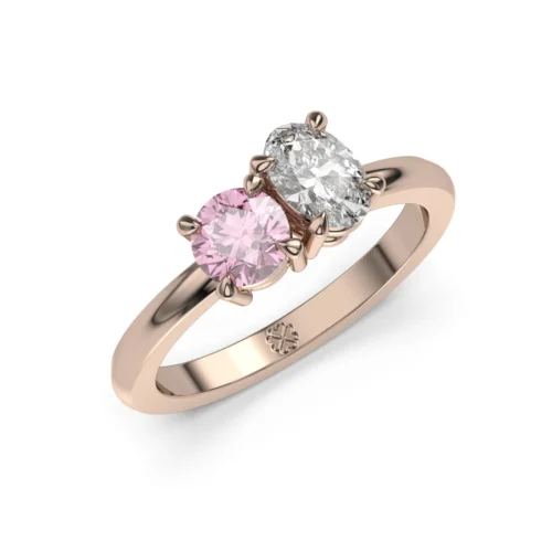 Anillo Duetto Radys Pink Oro Rosa 18kt Anillo Duetto Radys Pink Oro Rosa 18kt