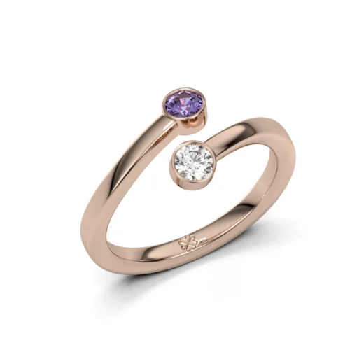 Anillo Duetto Vernum Purple Oro Rosa 18kt Anillo Duetto Vernum Purple Oro Rosa 18kt