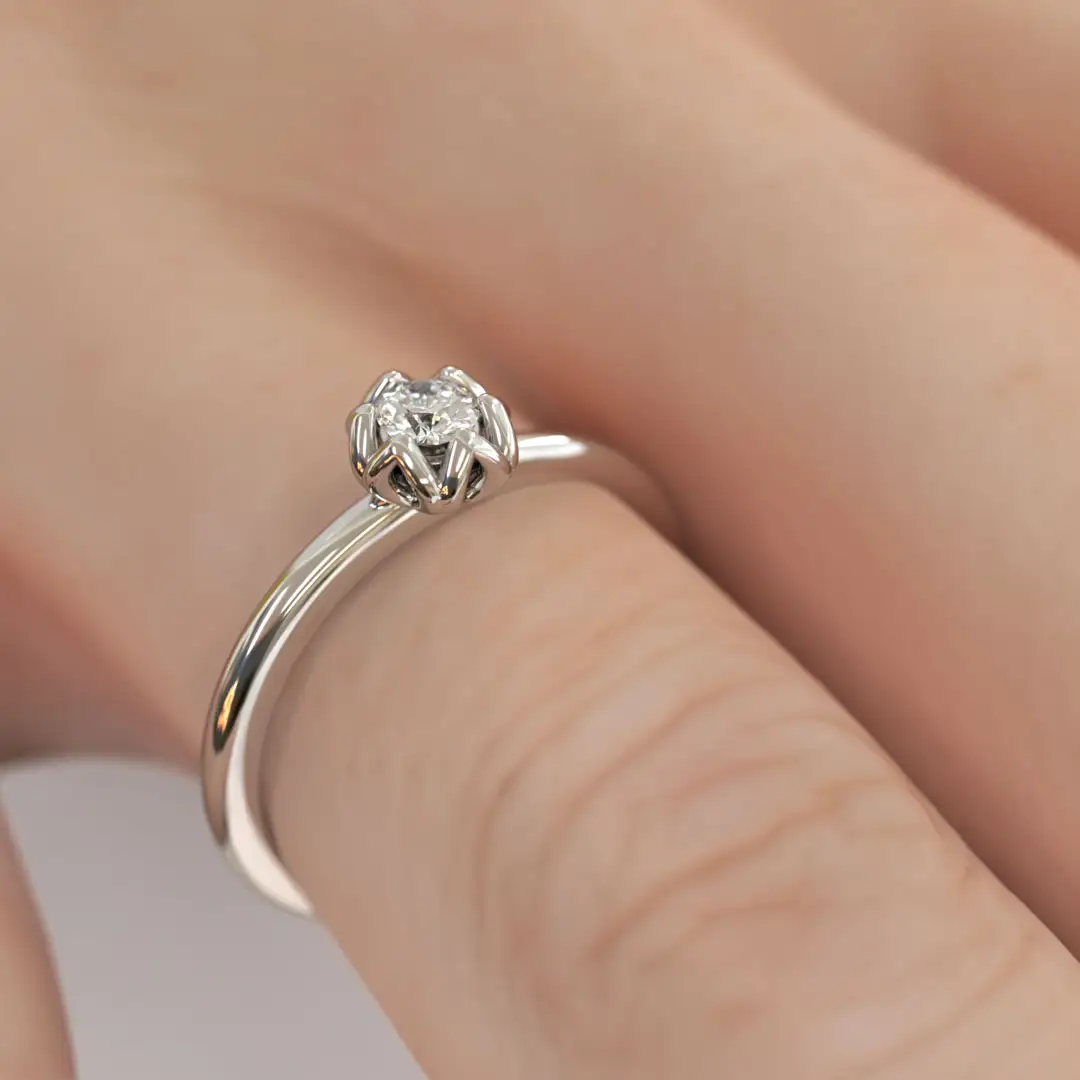 Anillo de Compromiso Solitario Pariter Platino Anillo de Compromiso Solitario Pariter Platino - Imagen 4