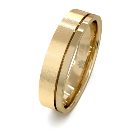 Alternative view of Argolla de Matrimonio Tempo Oro Miel 18kt